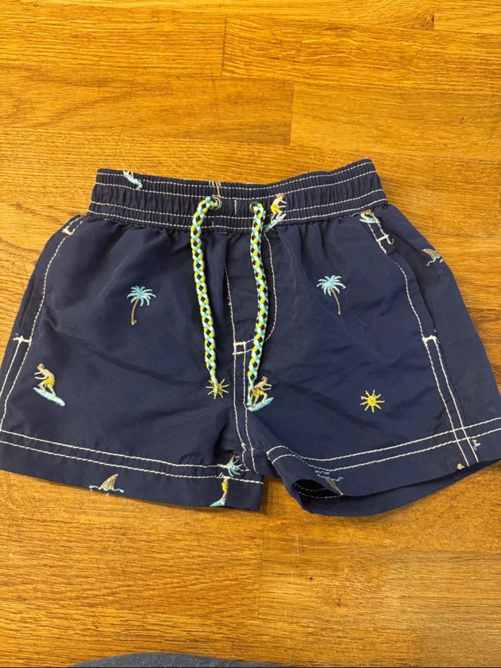 Carter's Aqua/Turquoise Baby Swim Shorts with White Mesh Liner